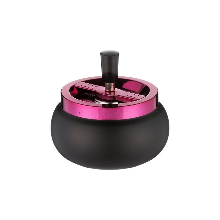 Angelo Τασάκι Push Metal Black-Pink 13cm